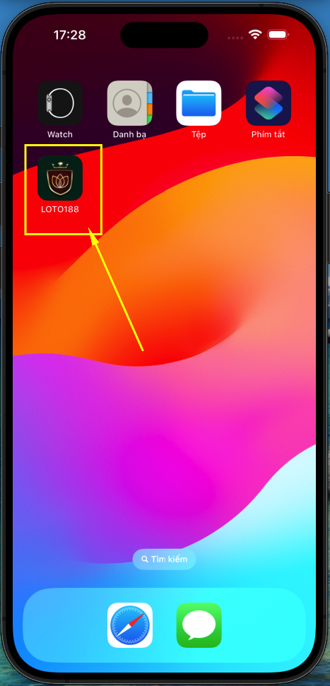 Ảnh minh họa bước 6: mở app từ màn hình chính